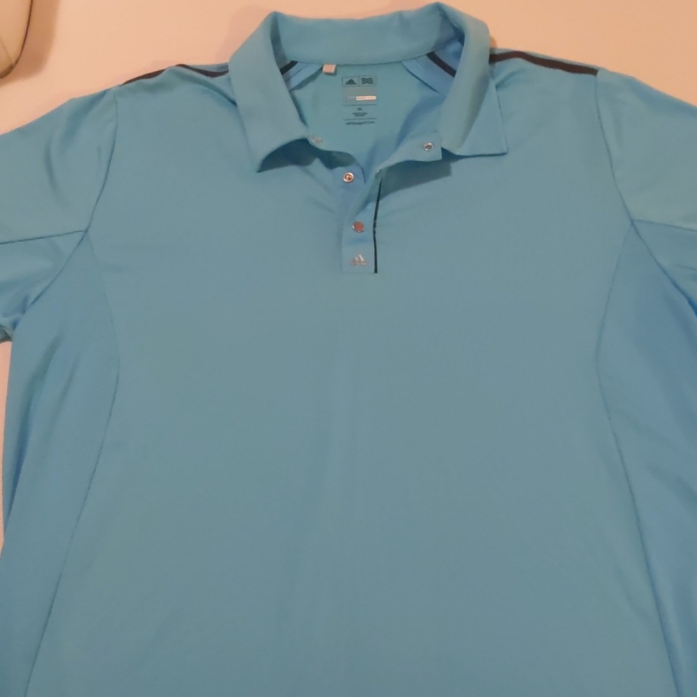 Light Teal/Aqua Adidas Cool Max Golf Polo